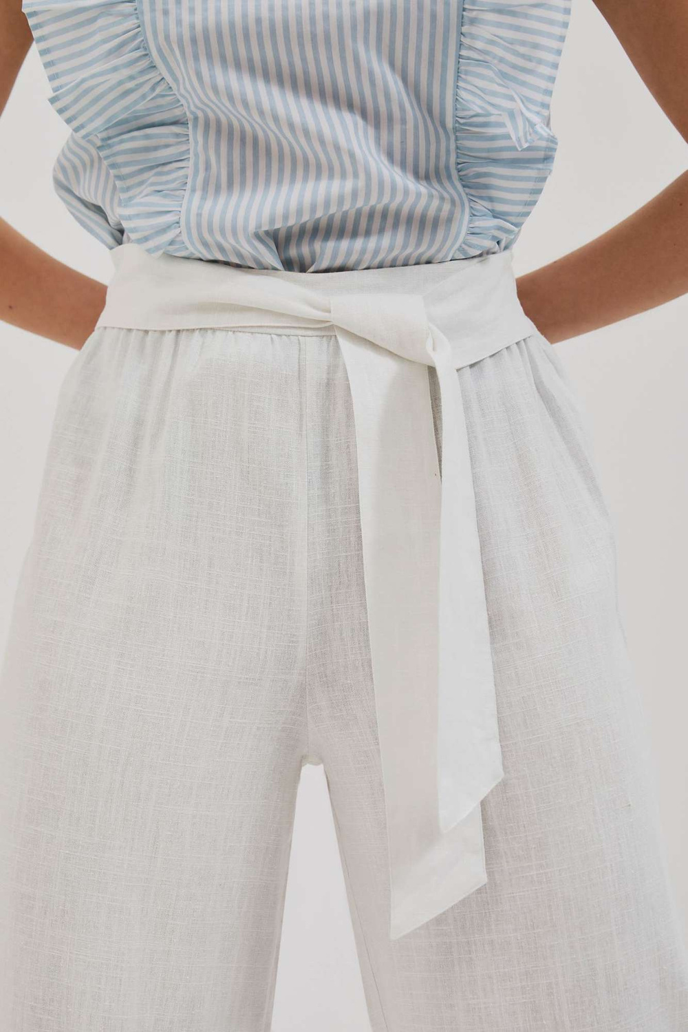 Marisse Women's Trousers L-Sp-4028 White