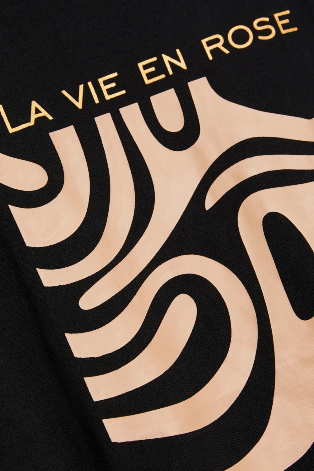 Marisse T-Shirt With A Geometric Print, Black