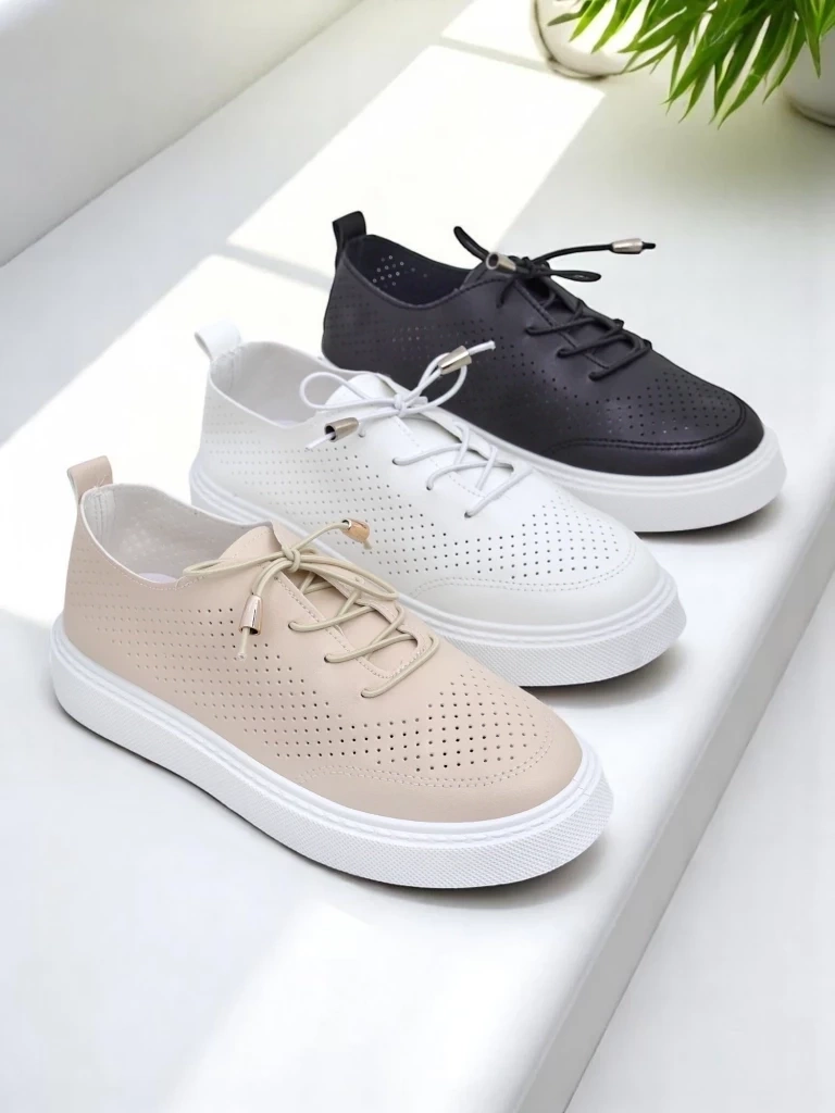 Resti Ladies&#039; perforated sports lace-up shoes Vaned