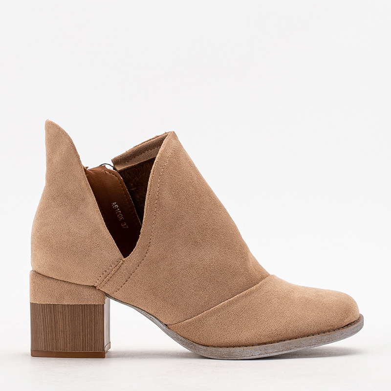 Resti Light brown women&#039;s insulated boots on the Karela post - Footwear