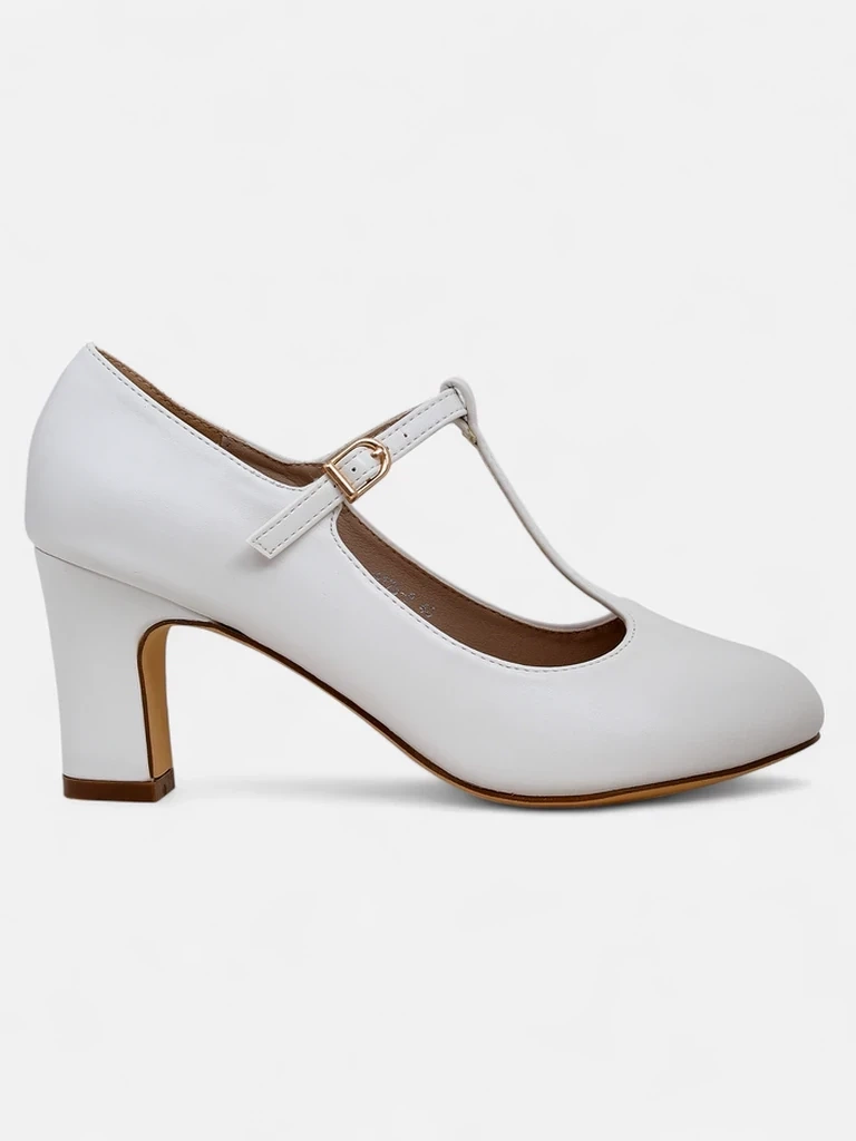 Resti Women&#039;s eco-leather pumps with straps Pasello