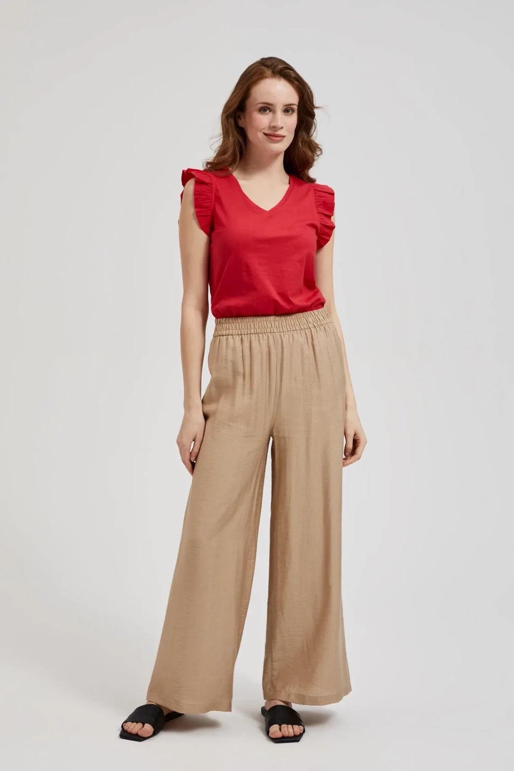 Marisse Women's Blouse L-Ts-4406 Red