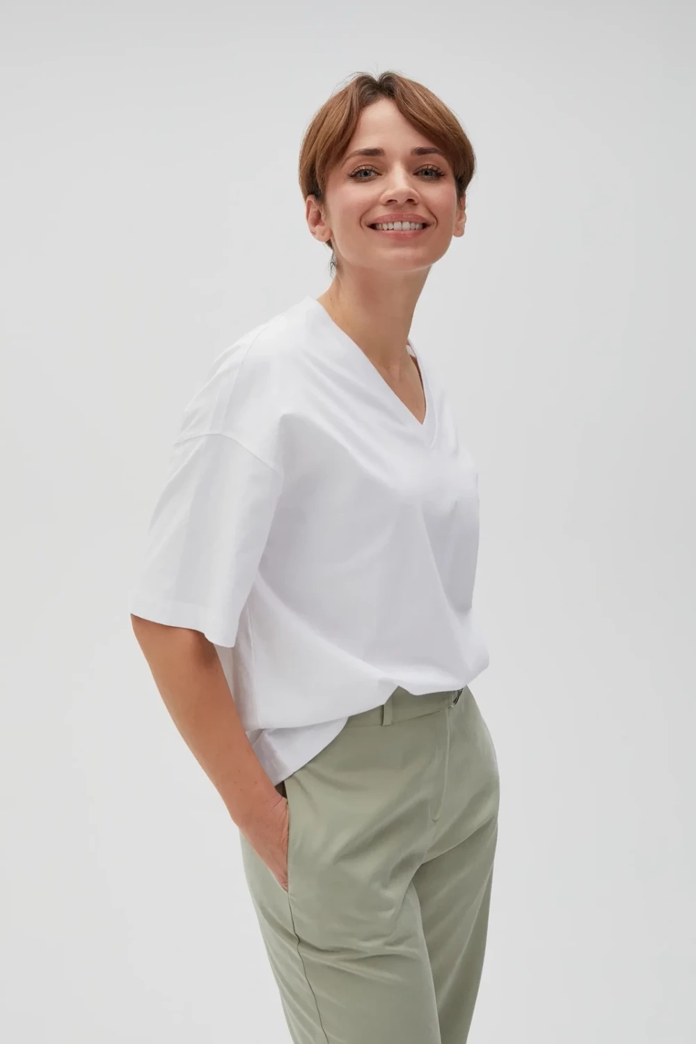 Marisse Women&#039;s T-Shirt L-Ts-4613 White