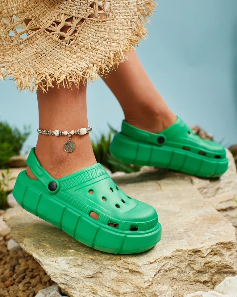 Resti Royalfashion Dark green women&#039;s rubber flip-flops Kooranza