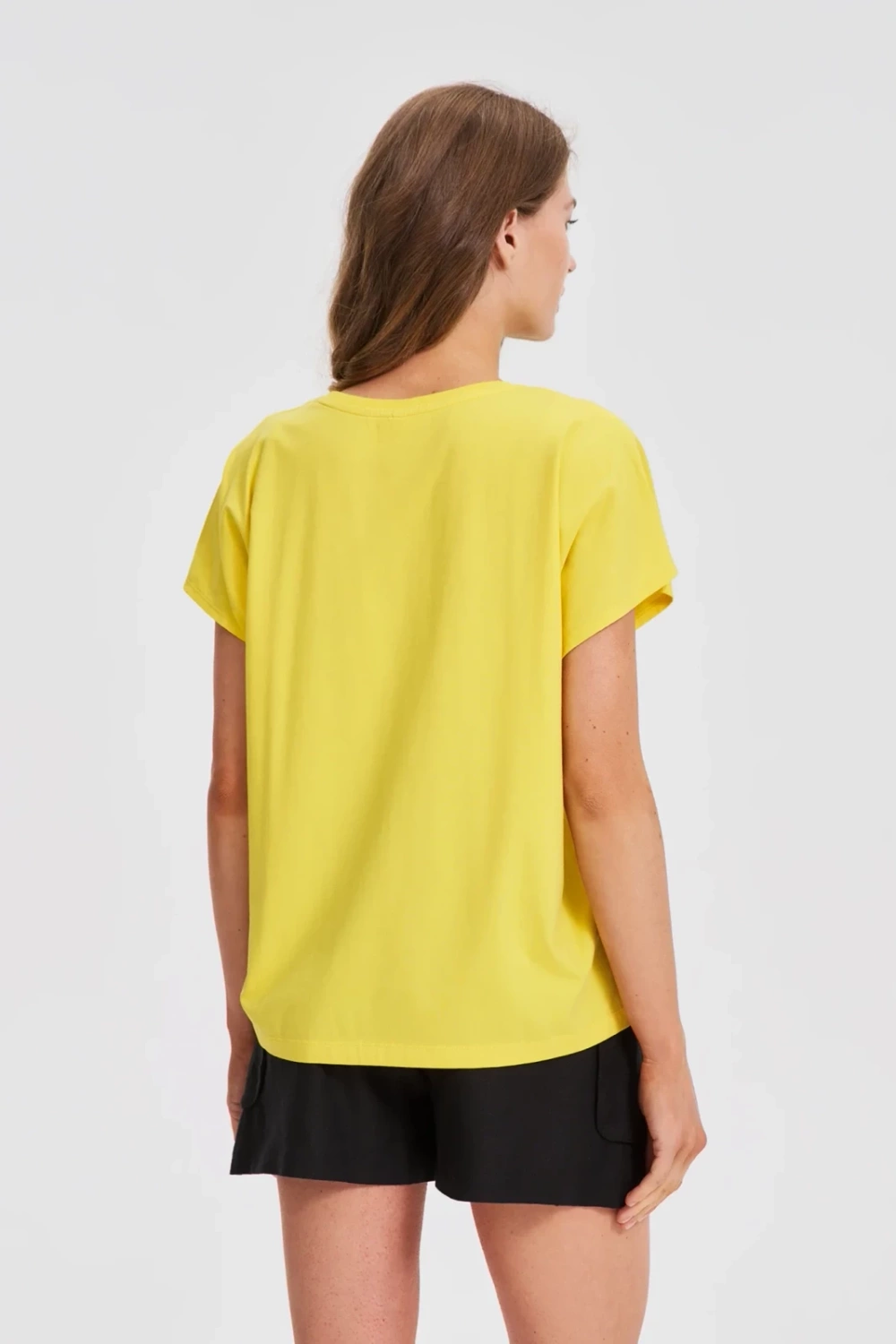 Marisse Cotton Blouse With Yellow Print