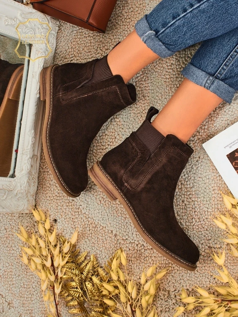 Resti Altesse Ankle Boots in Dark Brown Suede