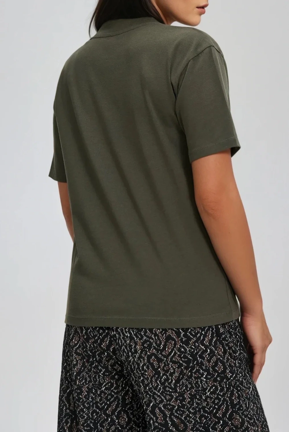 Marisse Olive V-Neck T-Shirt