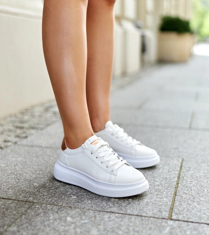 Gemre Adidași albi cu talpă groasă Ivalu