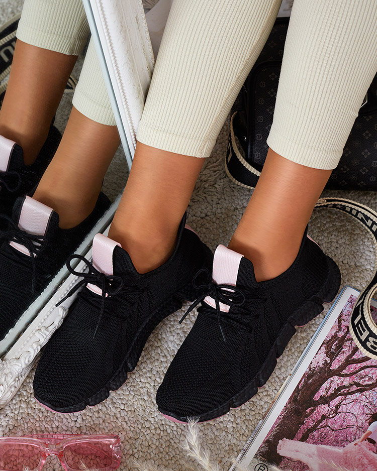 Resti Black and pink women&#039;s sports shoes Bommgi - Footwear