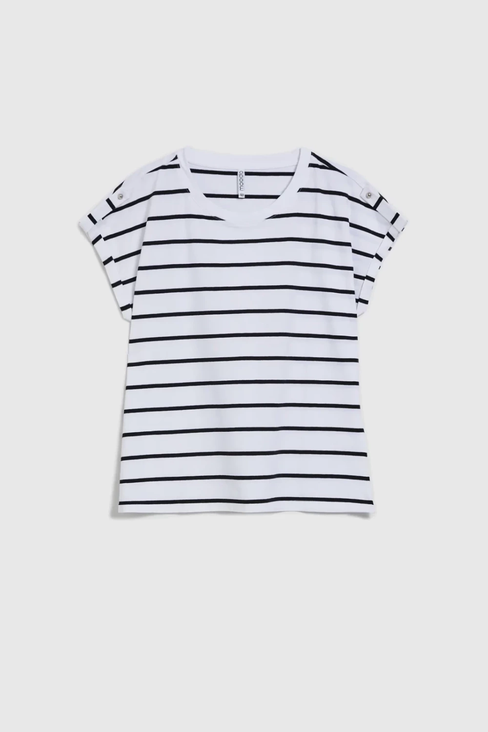 Women's striped T-shirt MOODO - white