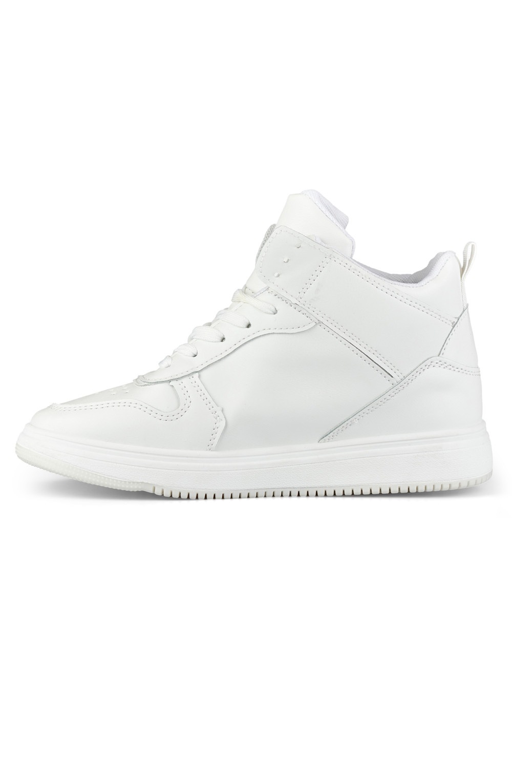 primohurt Białe sneakersy damskie nad kostkę