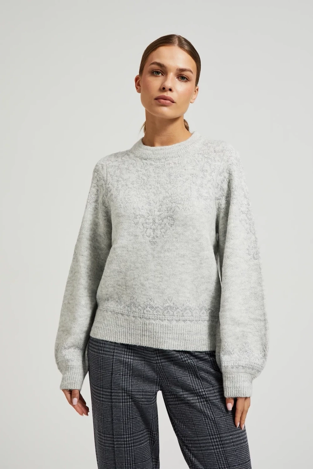 Marisse Women&#039;s Sweater Z-Sw-4551 Grey Mel