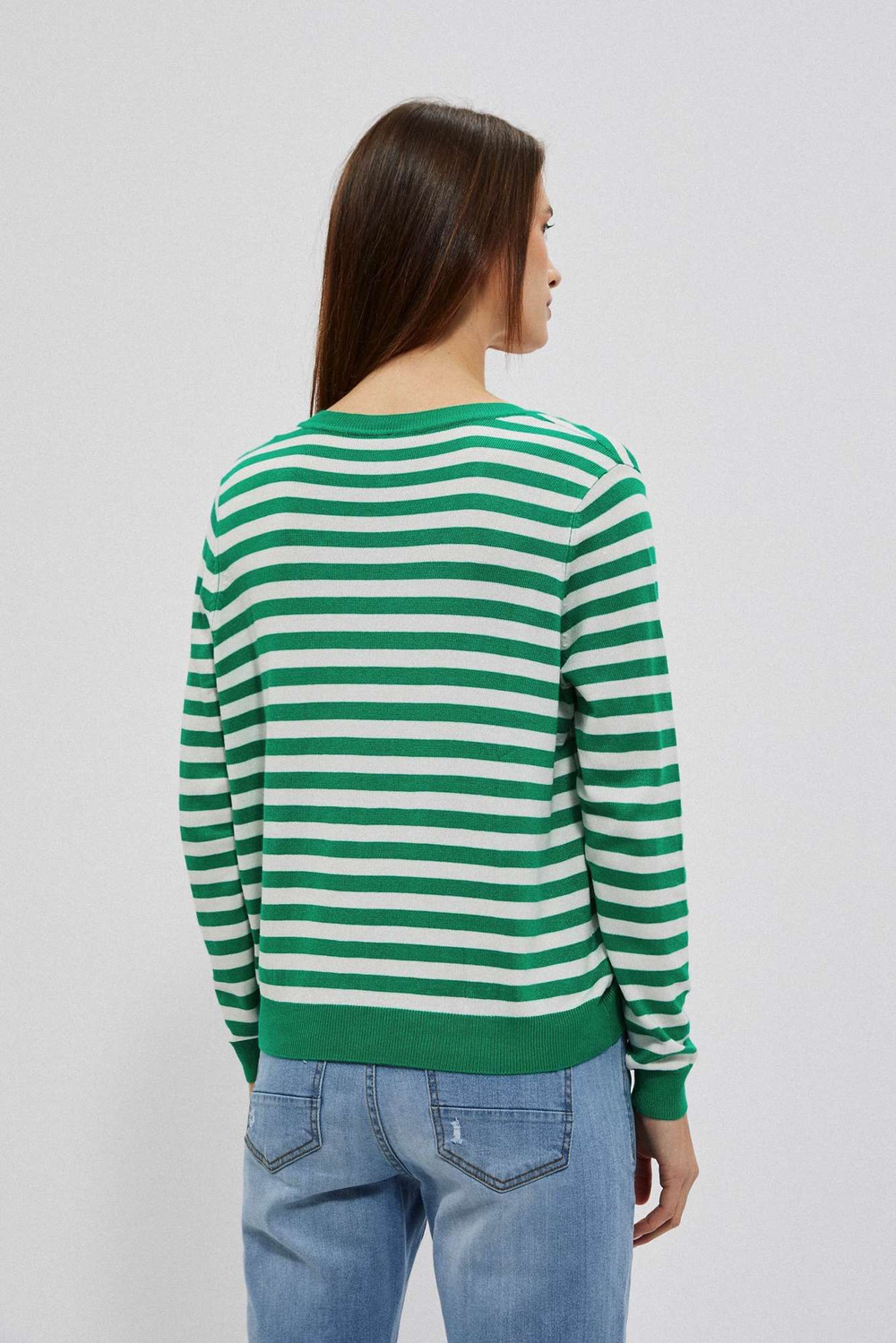Marisse Women&#039;s Sweater L-Sw-4004 Off White_Green