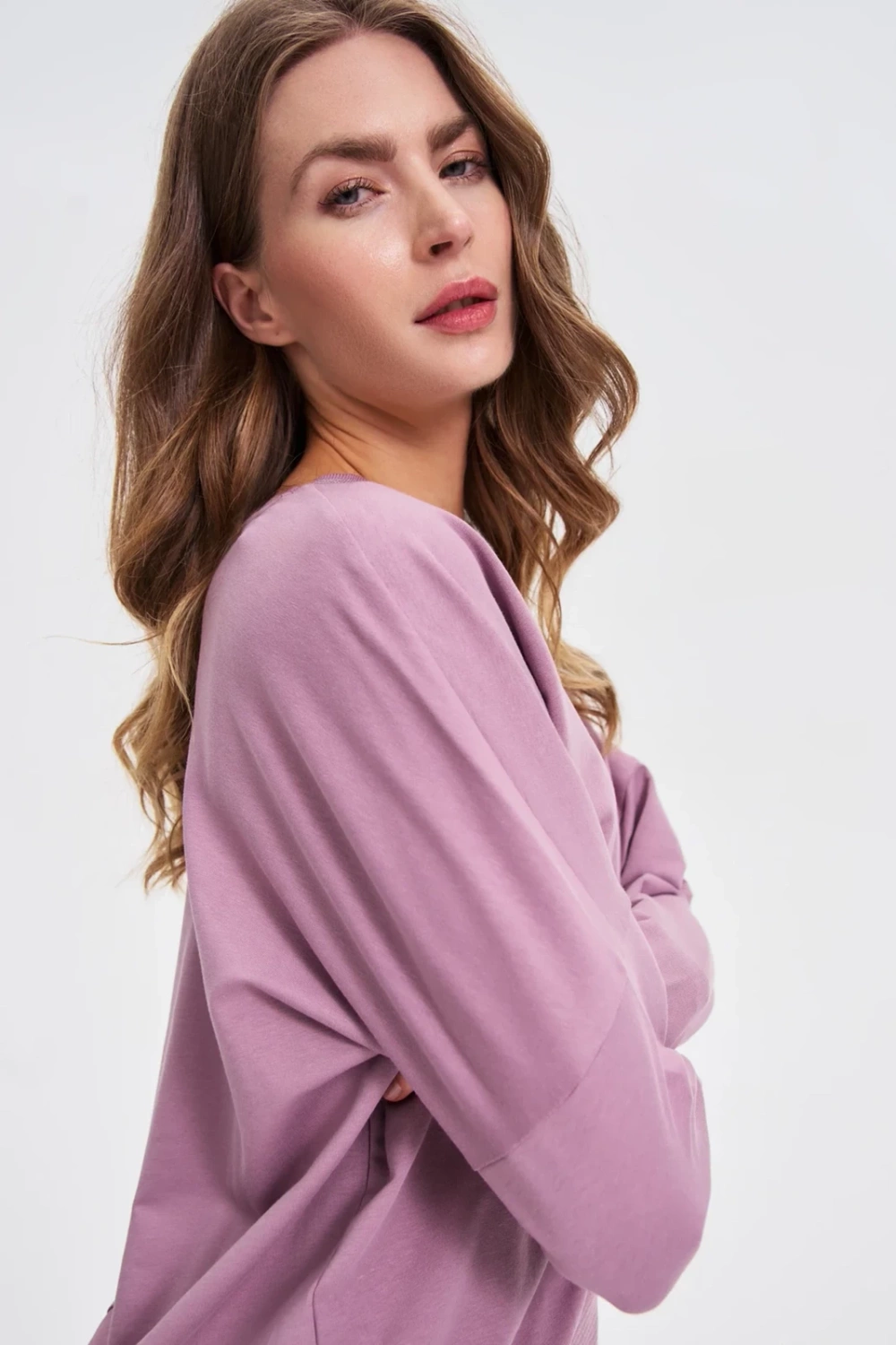 Marisse WOMEN'S SWEATSHIRT Z-BL-4801 D.PINK