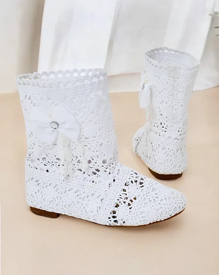 Resti Children's openwork boots with bow Geggis