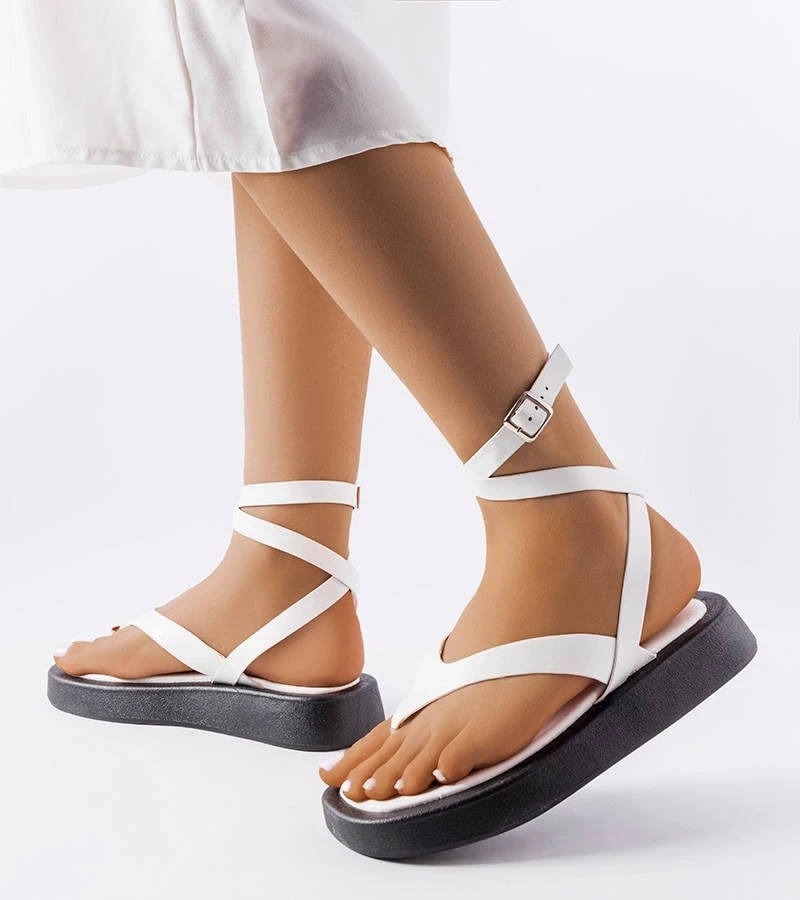 Gemre Sandale cu platformă White Salt