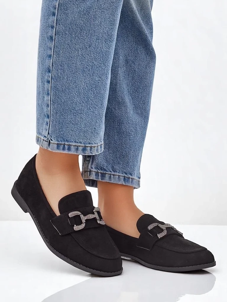 Resti Elegant women's loafers with a zirconia decoration Zante