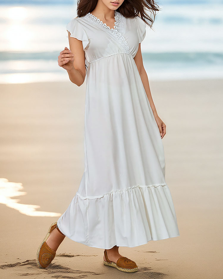 Resti Women's Long Dress with Lace