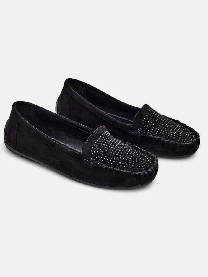 Resti Women's moccasins with rhinestones Ezuess