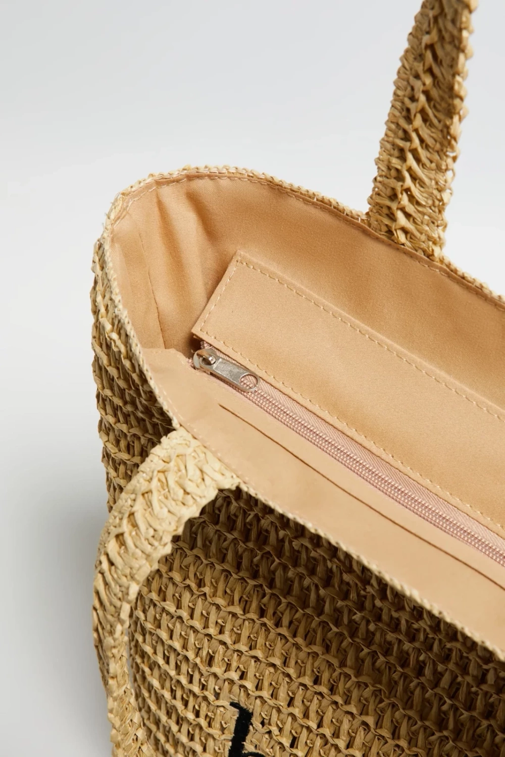 Marisse Beige Woven Bag