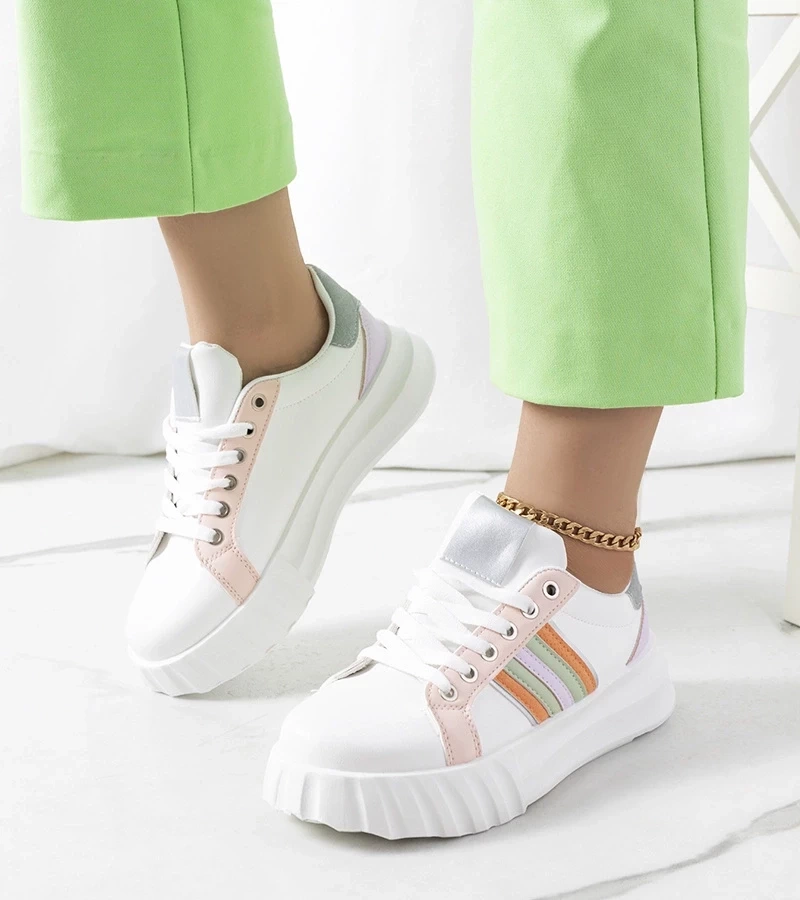 Gemre Pantofi sport cu platformă albă de Prinsep