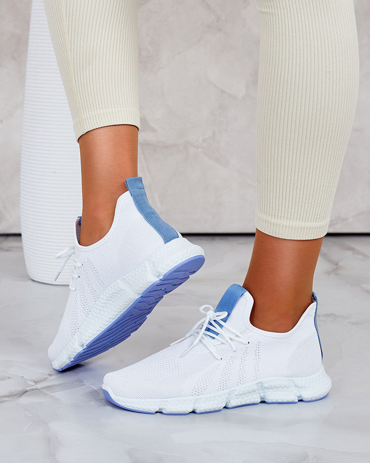 Resti White and blue Baym women&#039;s sports shoes - Footwear