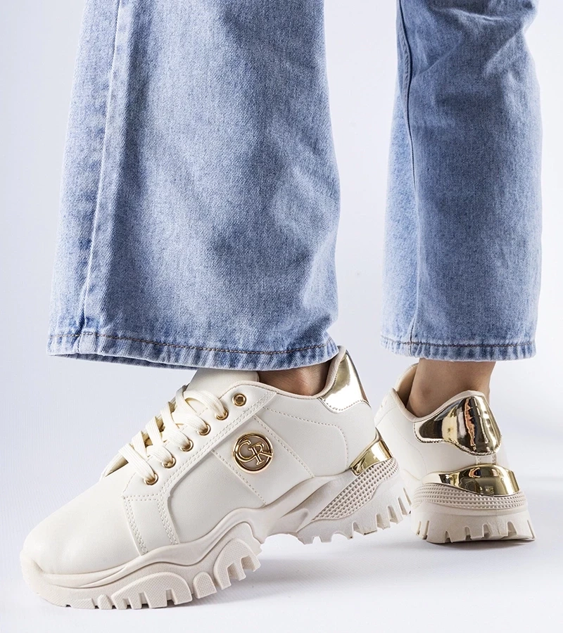 Gemre Sneakers bej cu talpă masivă Arpaia