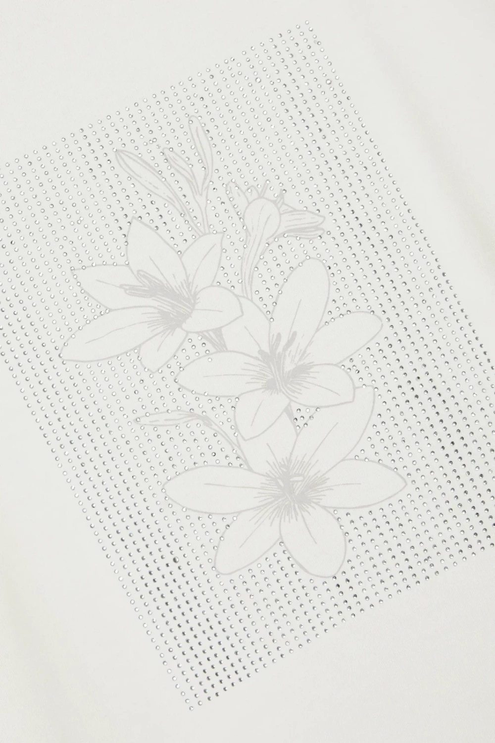 Marisse Cotton Blouse With Print, White