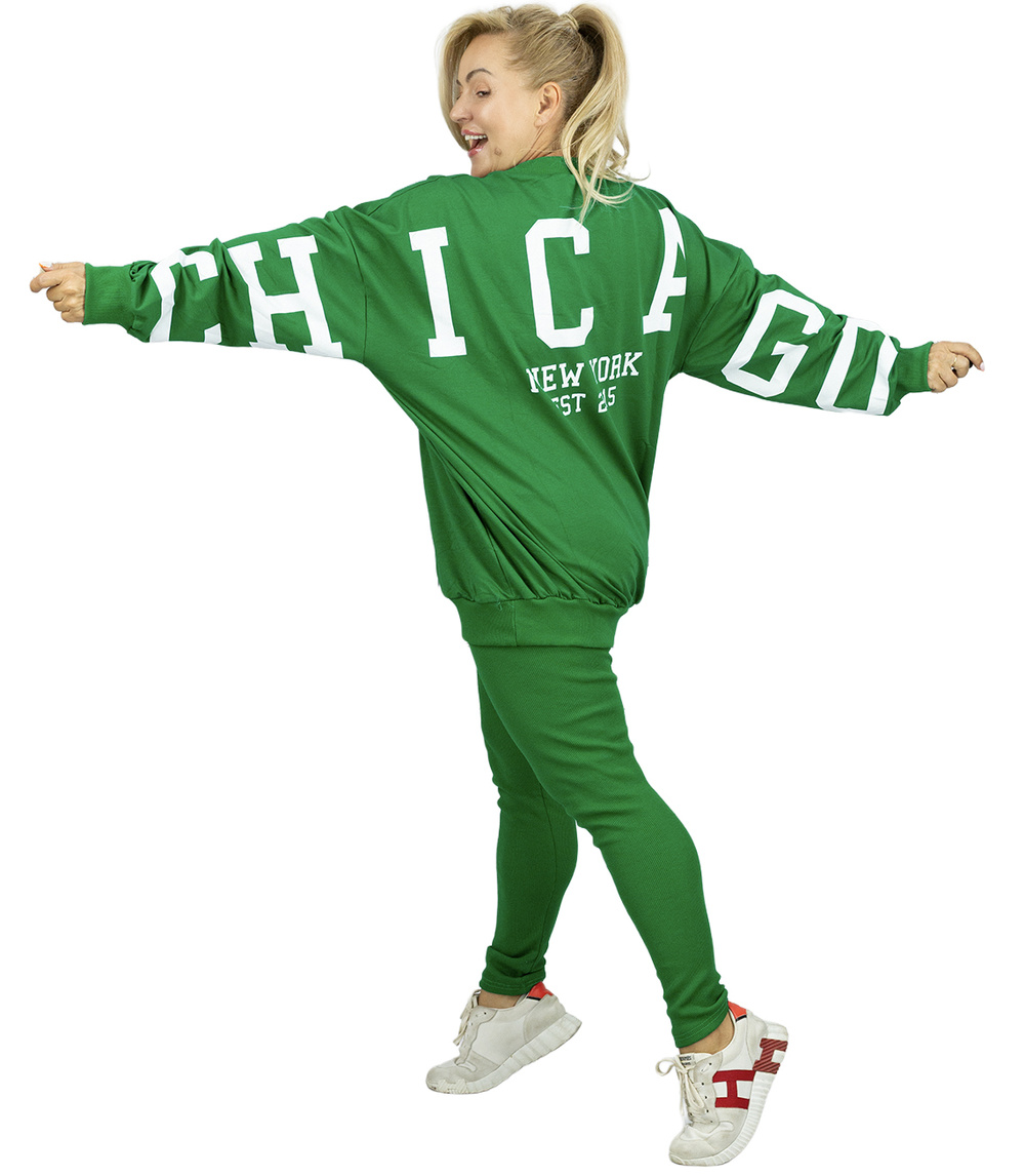 Pri Women's tracksuit loose sweatshirt   ribbed leggings CHICAGO