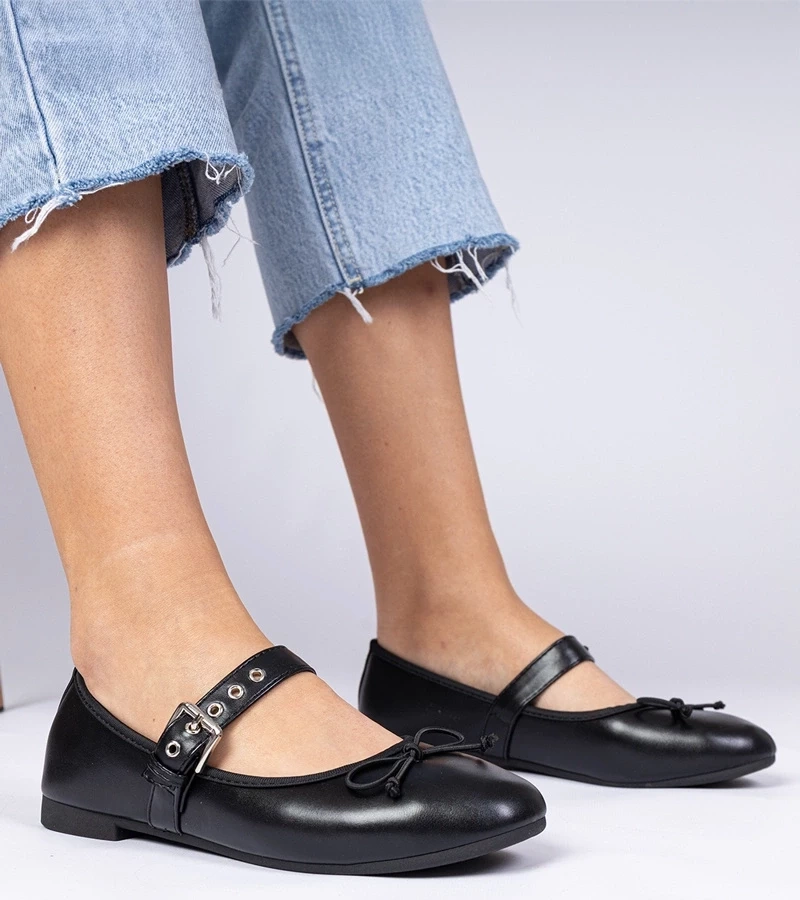 Gemre Balerini negri de damă cu fundiță Mansy