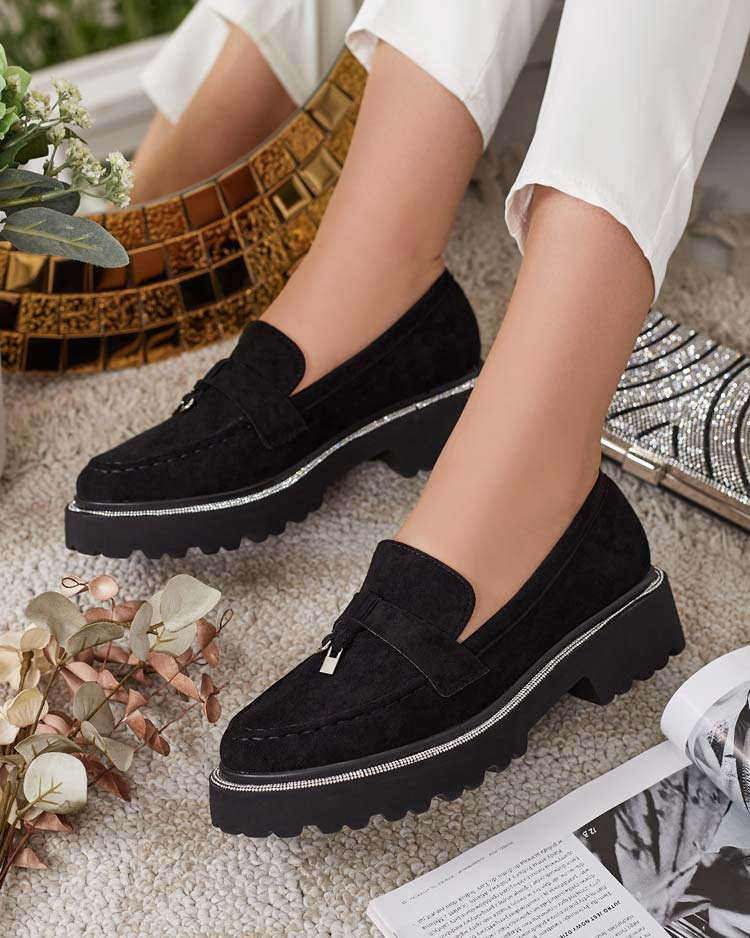 Resti Women&#039;s moccasins with zircons Ali