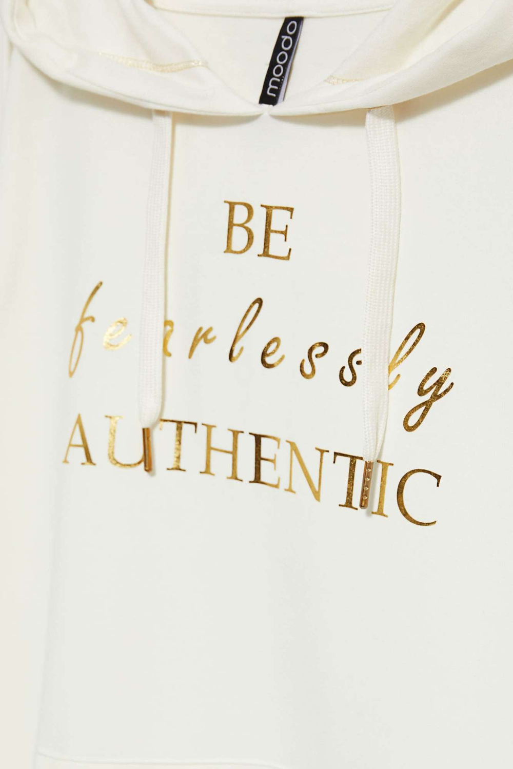 Hoodie with decorative lettering