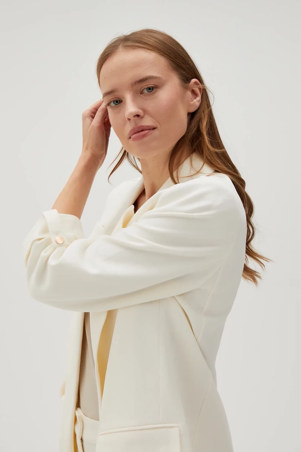 Marisse Women's Jacket L-Mr-4601 Off White
