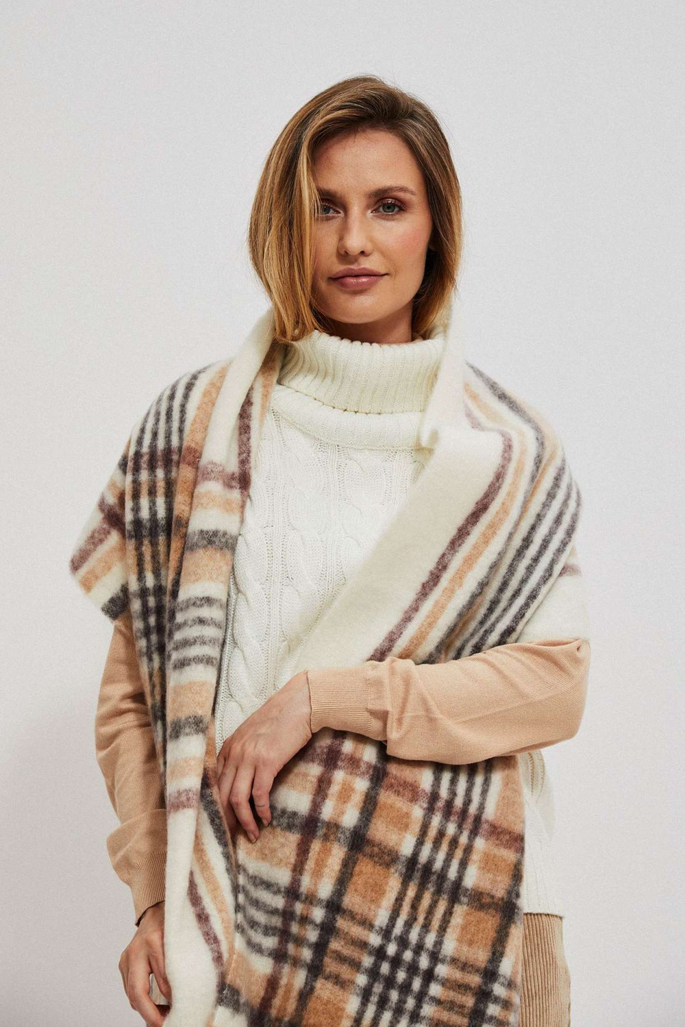 Marisse Warm checkered scarf