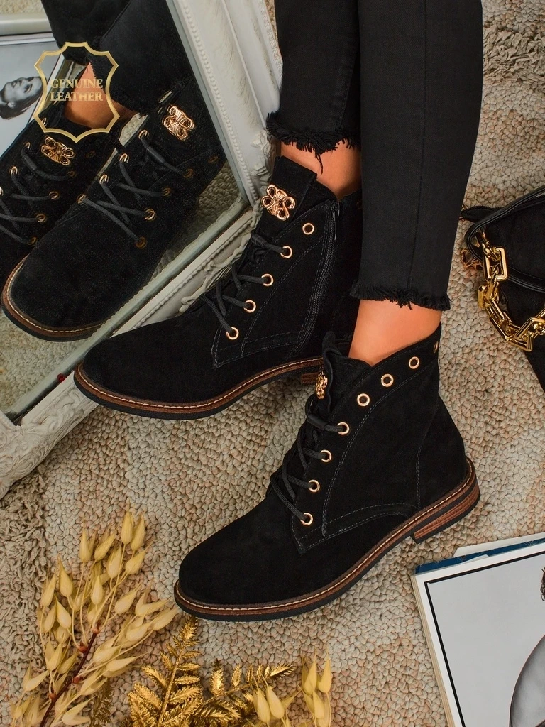 Resti Aurelia Romano Women&#039;s Suede Ankle Boots - Brown, with Fur