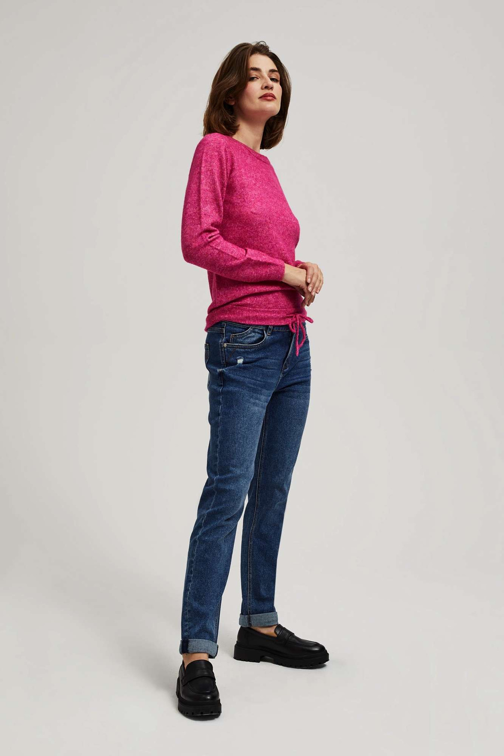 Marisse Navy Blue Boyfriend Jeans