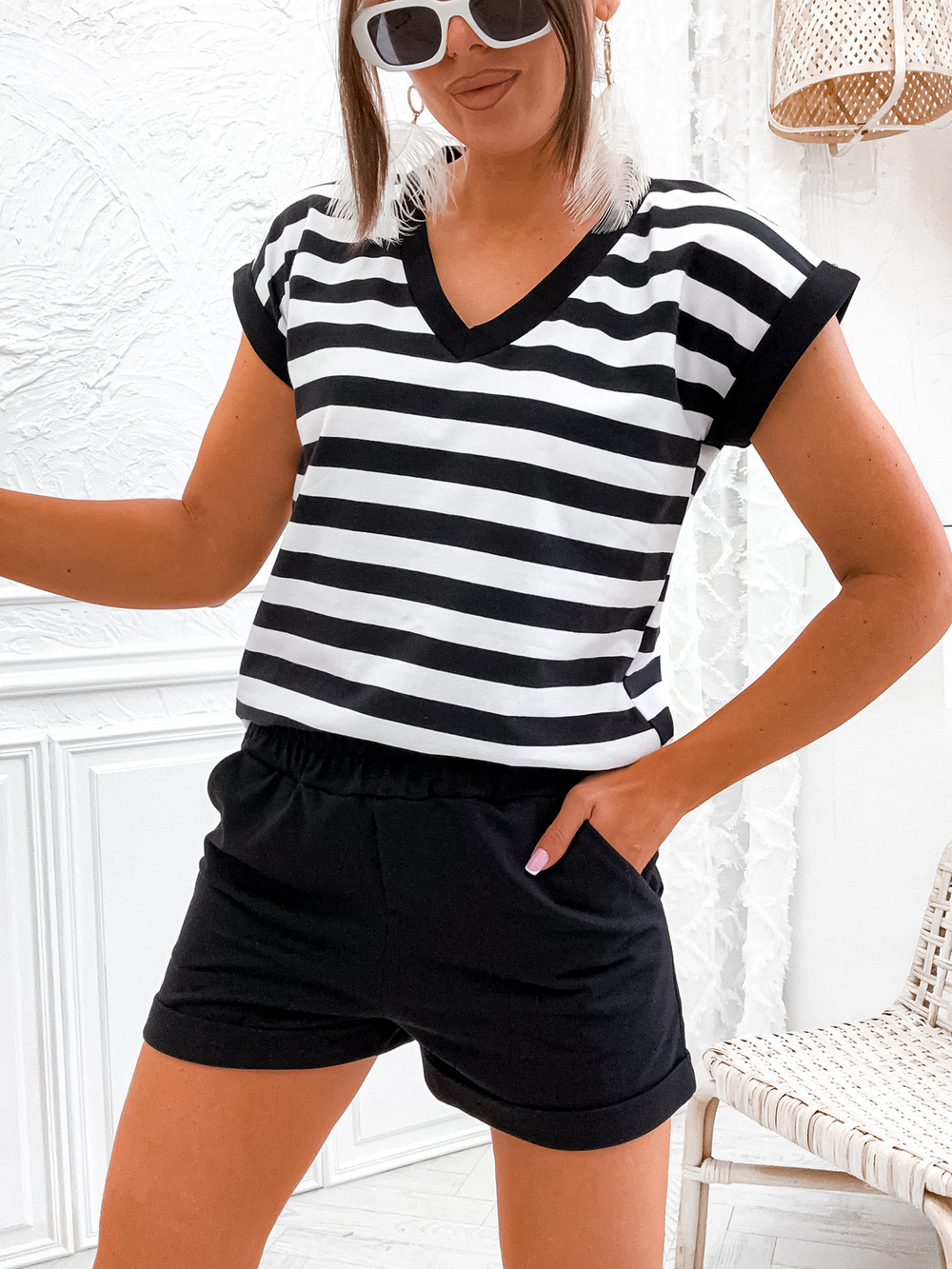 Resti Cotton striped women's set