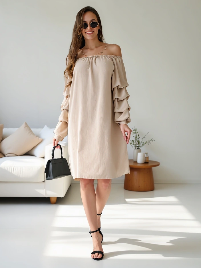 Resti Smooth womens dress ala Spanish with ruffles