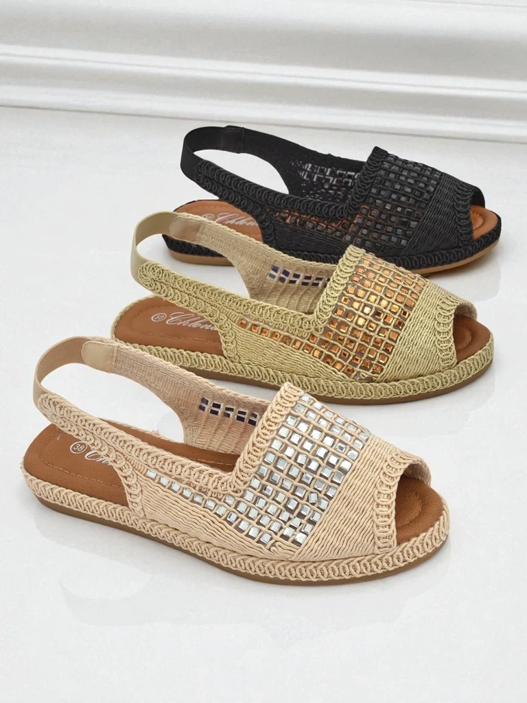 Resti Women&#039;s espadrille sandals with rhinestones Belle Sparkle