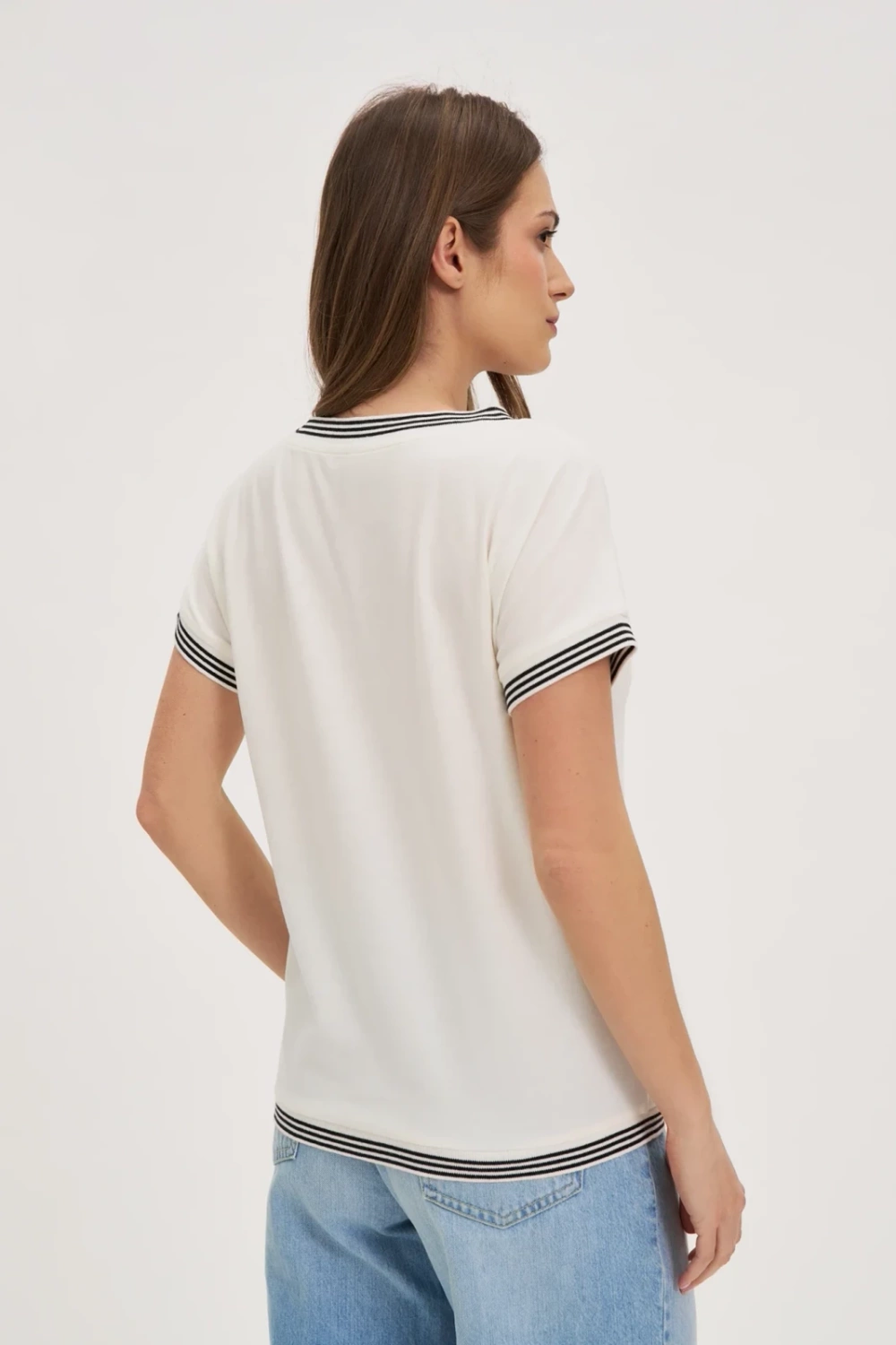 Marisse Women's T-Shirt L-Ts-4637 Off White