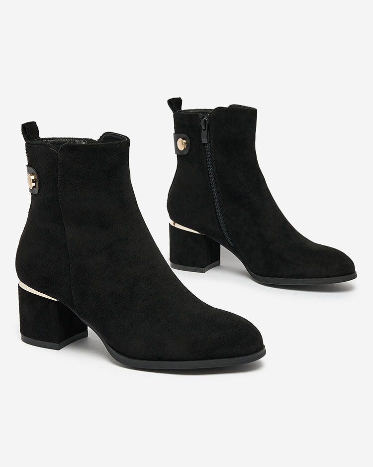 Resti Women&#039;s low stiletto boots in black Dogdas