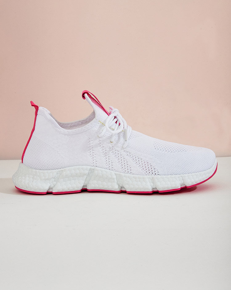 Resti White and pink womens sports shoes Baym - Footwear