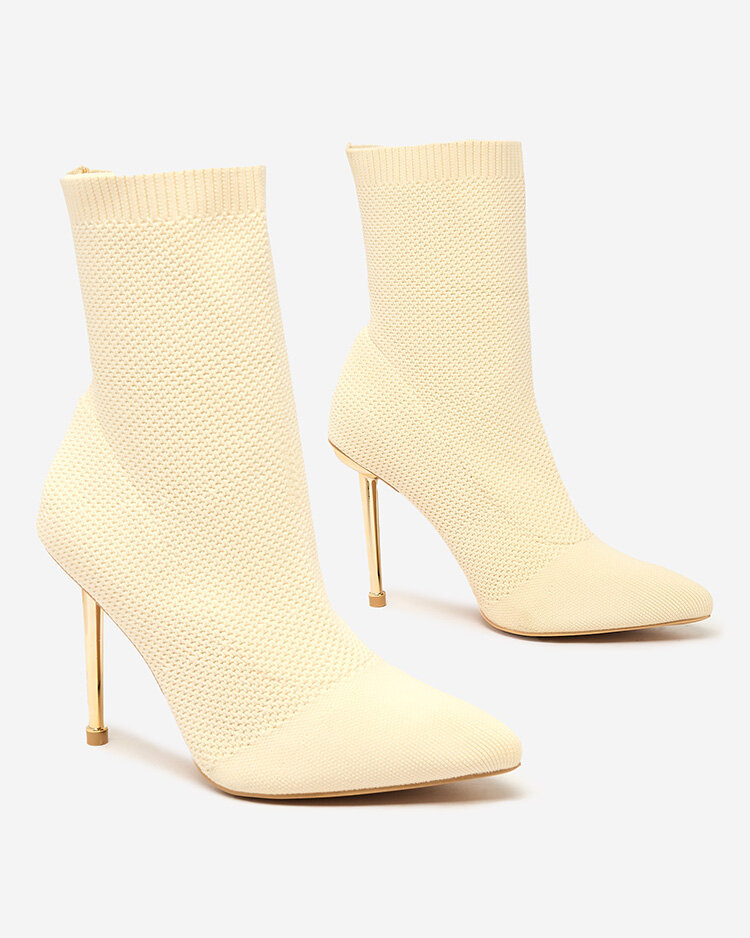 Resti Beige Women&#039;s Mofissi Fabric Boots