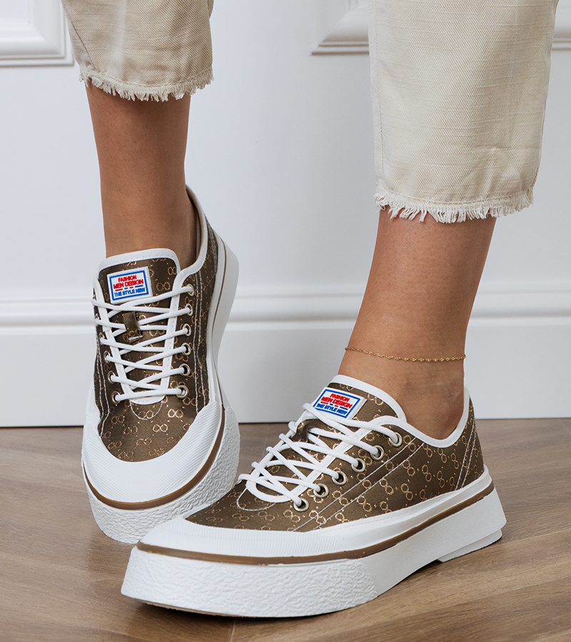 Gemre Adidași maro de damă cu platformă Greta