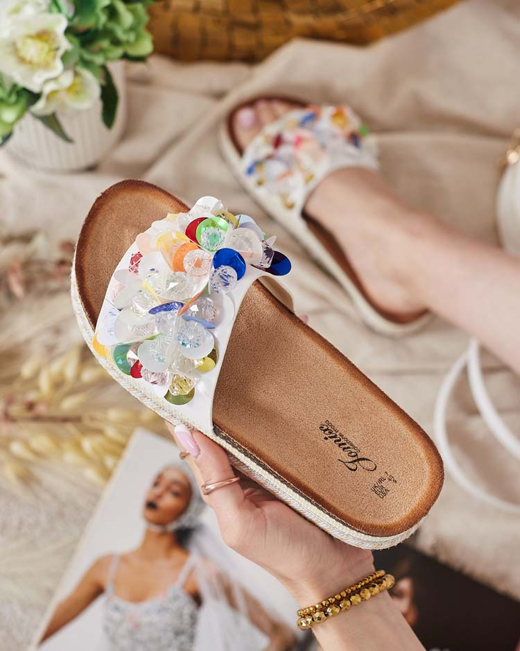 Дамски джапанки Resti Royalfashion Loassa с кристали