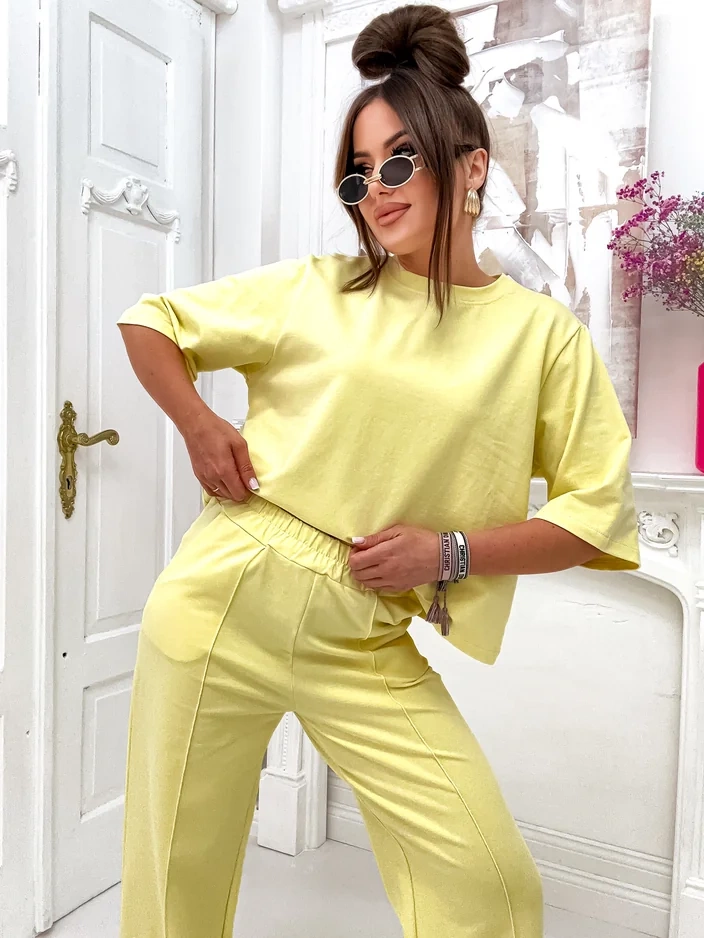 Resti Women's cotton set with wide pants