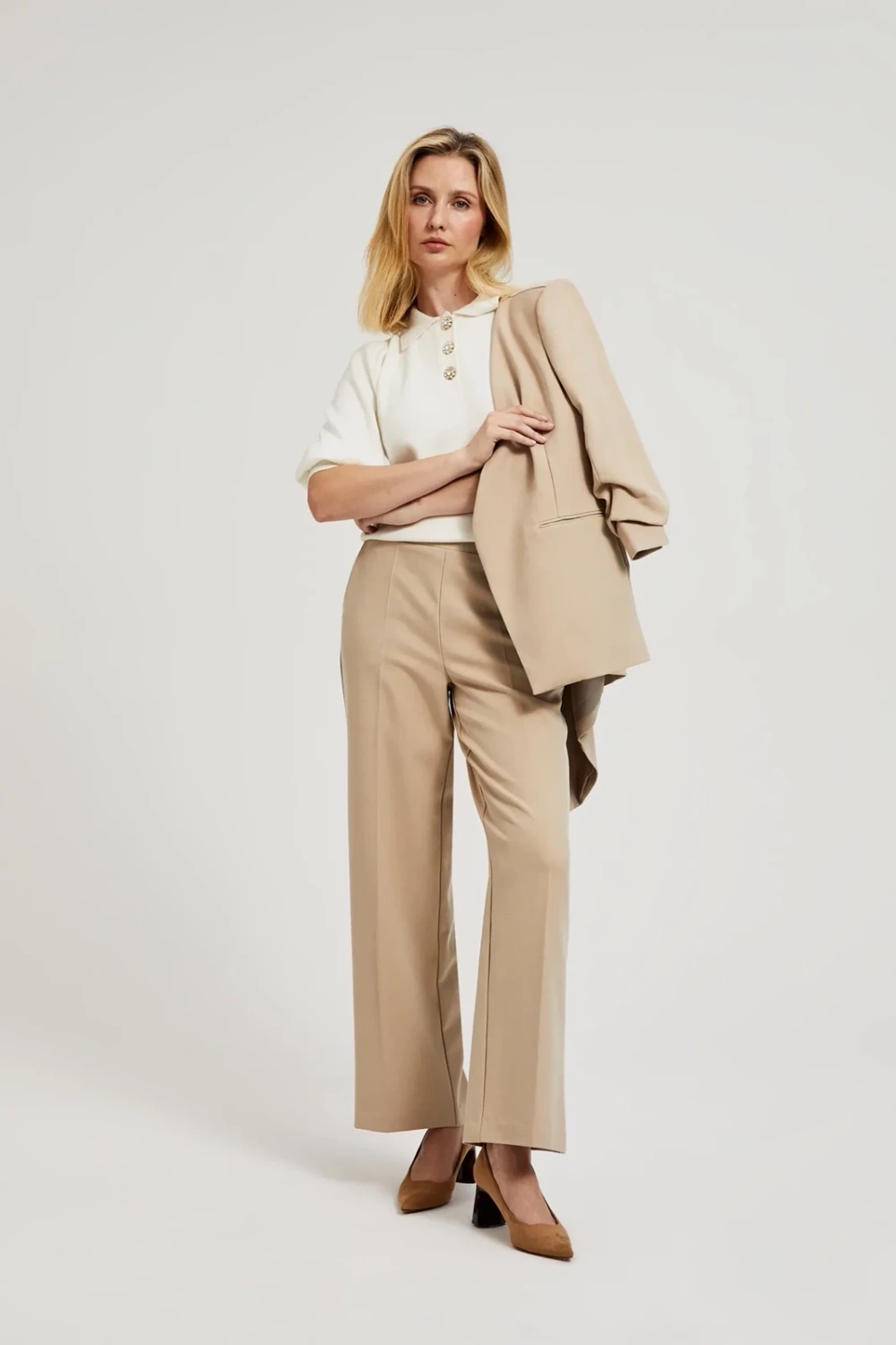 Marisse Women's Trousers Z-Sp-4515 Beige