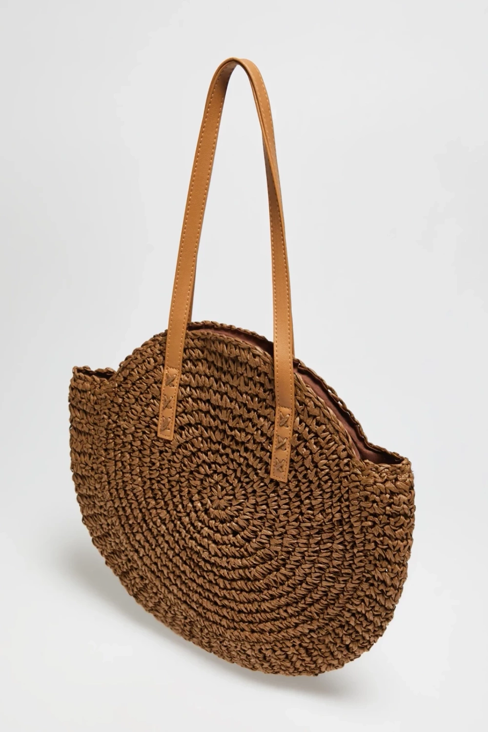Marisse Round Brown Bag
