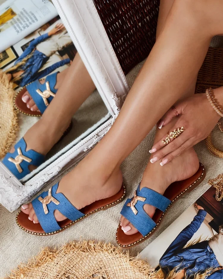 Resti Royalfashion dámske žabky s rovnou podrážkou