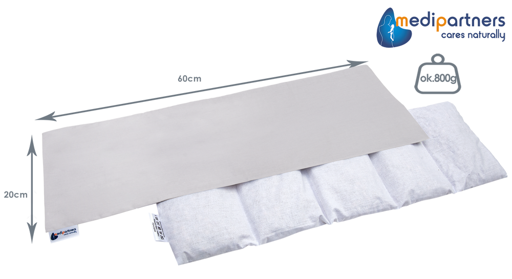 Medi Partners Thermophor with cherry seeds large 20x60 – 5 chambers – Gray